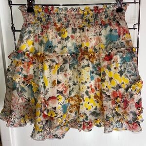 Urban Outfitters Multi-colored floral ruffle skirt Size M